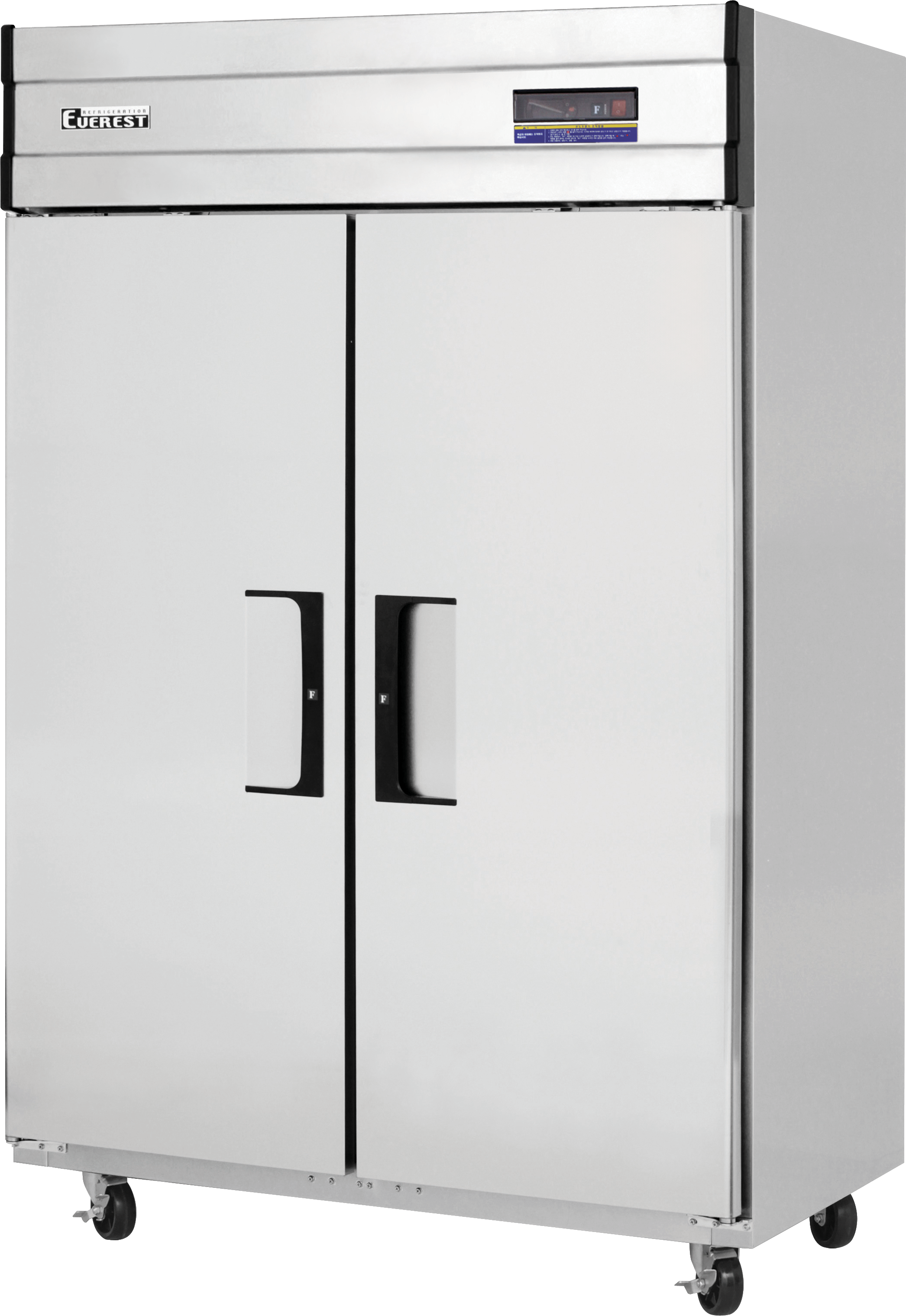 Everest Freezer Two Doors Stainless Steel