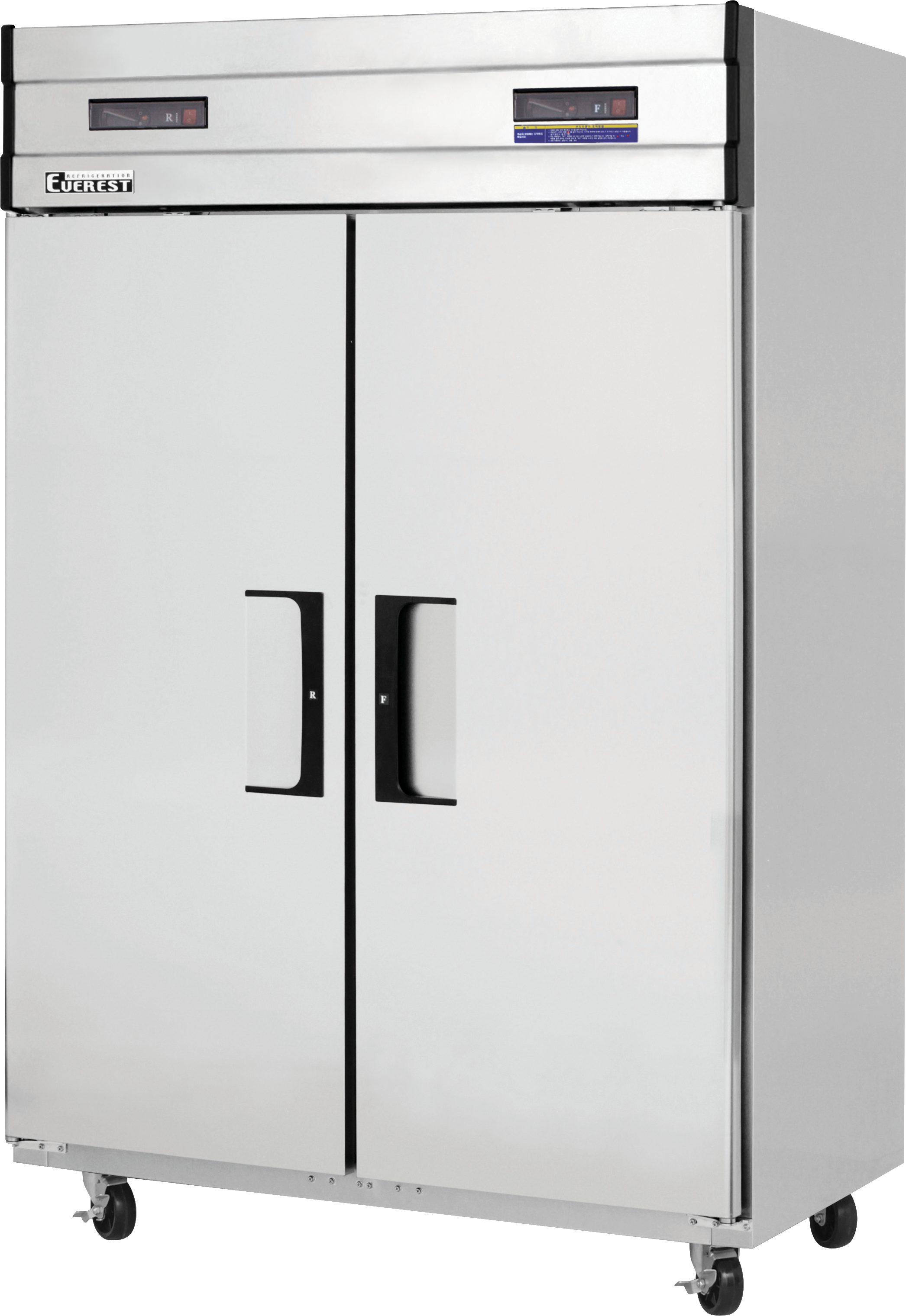 Everest Refrigerator Two Doors Stainless Steel