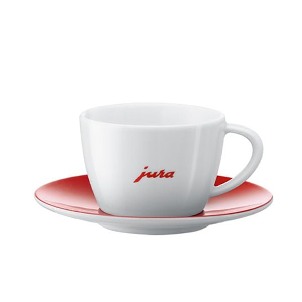 جورا طقم أكواب كابتشينو حمراء (طقم من قطعتين)