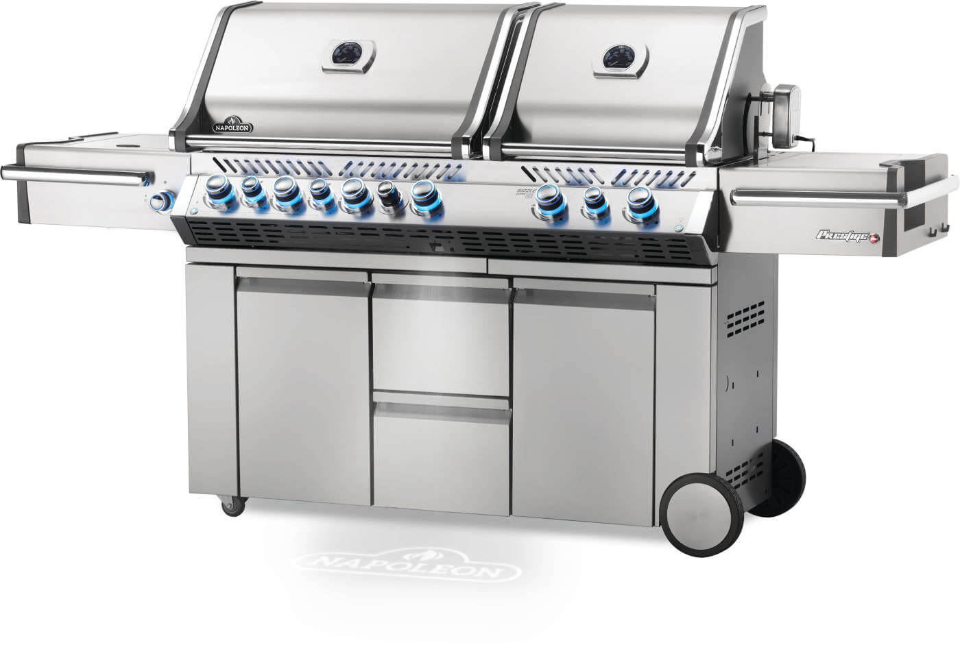 Napoleon Prestige PRO 825 Propane Gas Grill with Power Side Burner and Infrared Rear & Bottom Burner SS