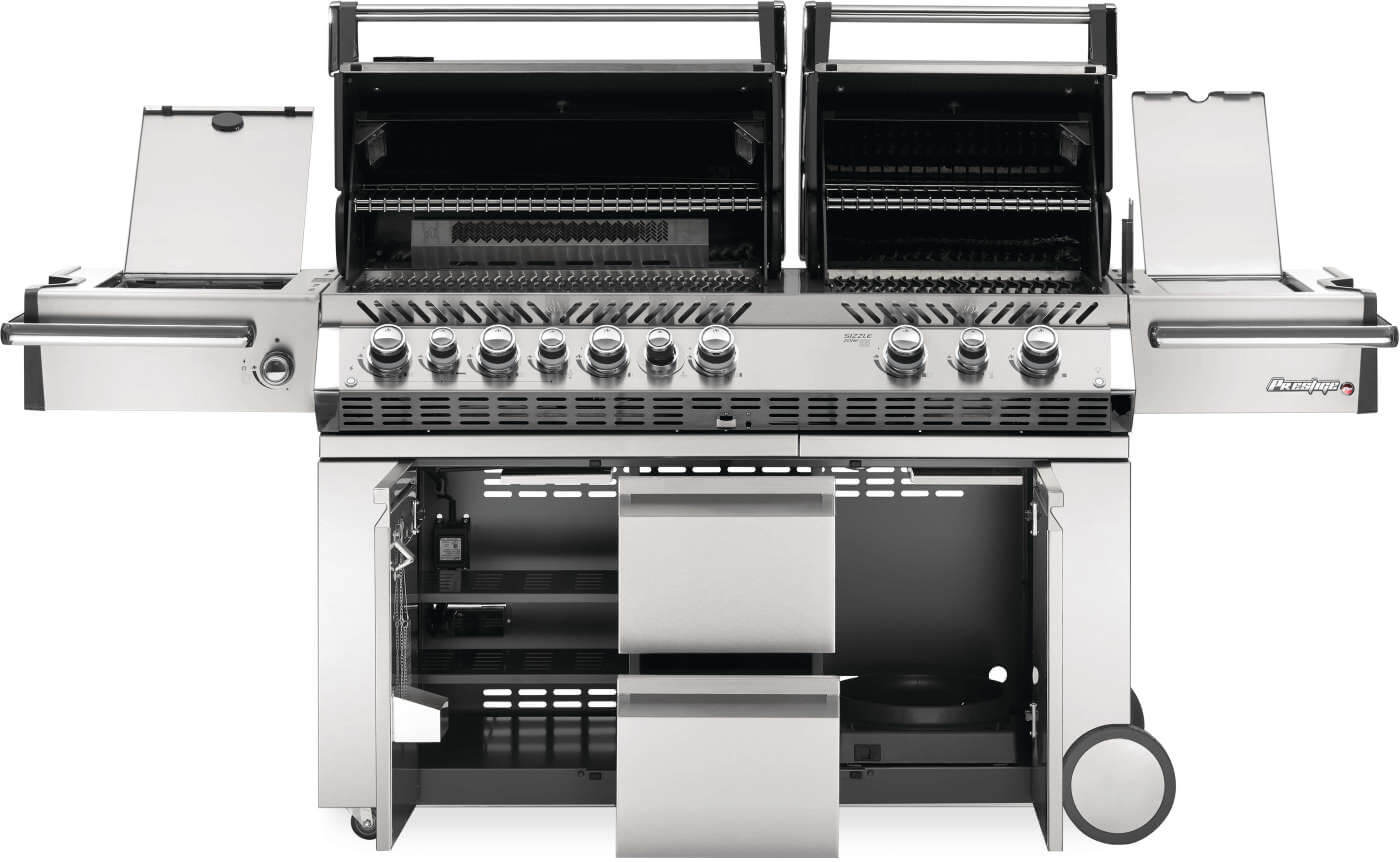 Napoleon Prestige PRO 825 Propane Gas Grill with Power Side Burner and Infrared Rear & Bottom Burner SS