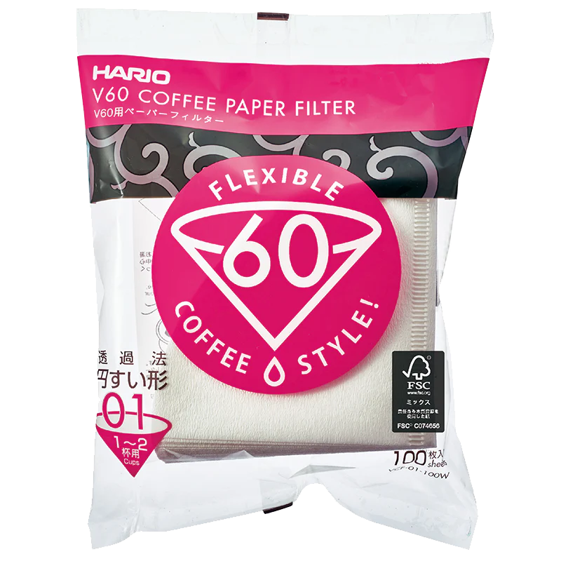 Hario Paper Filter - White (100Sheets)