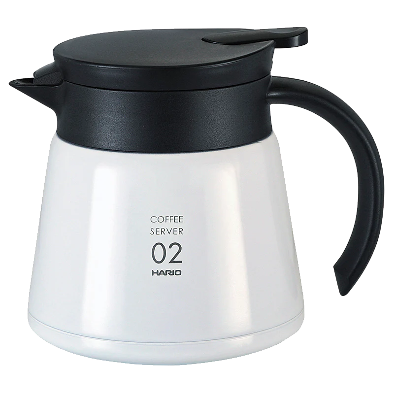 إبريق تقديم ستانلس ستيل لحفظ حرارة القهوة V60 من هاريو بسعة 600 مل