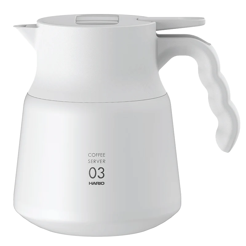 إبريق تقديم ستانلس ستيل V60 بلاس أبيض من هاريو