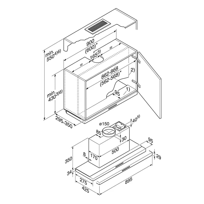 Miele Built-in Hood - 90 cm