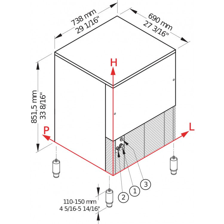 آلة صنع مكعبات الثلج CB 640 A